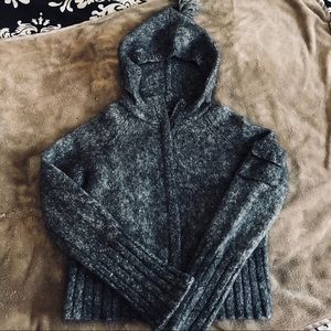 Banana Republic Sweater | Grey | Hood with POM POM